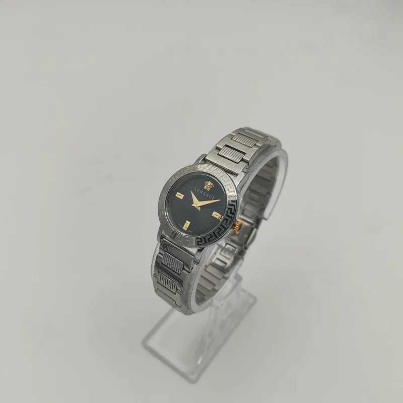 ساعت ورساچه زنانه کوارتز استیل صفحه مشکی 020850 VERSACE