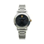 ساعت ورساچه زنانه کوارتز استیل صفحه مشکی 020850 VERSACE