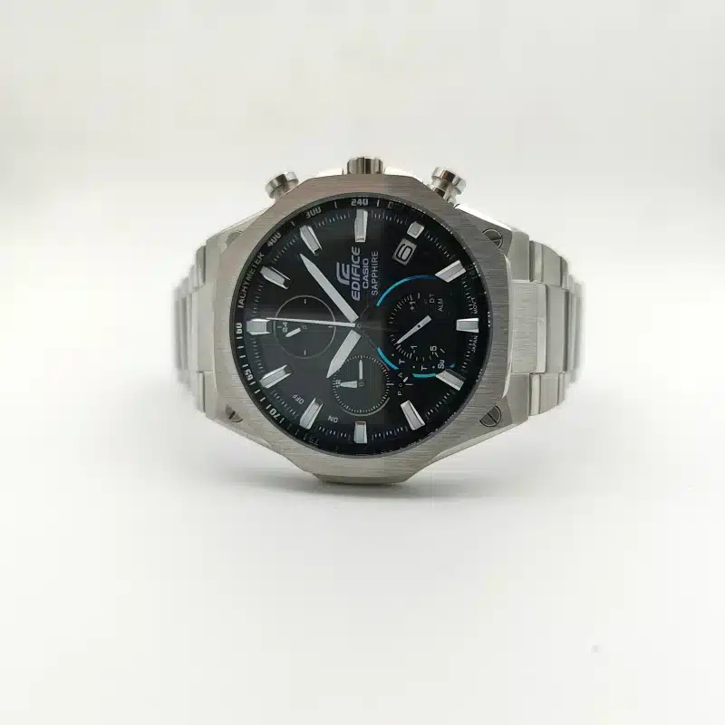 ساعت کاسیو ادیفایس EQB-1100 مردانه نقره ای صفحه مشکی Casio-6672-G