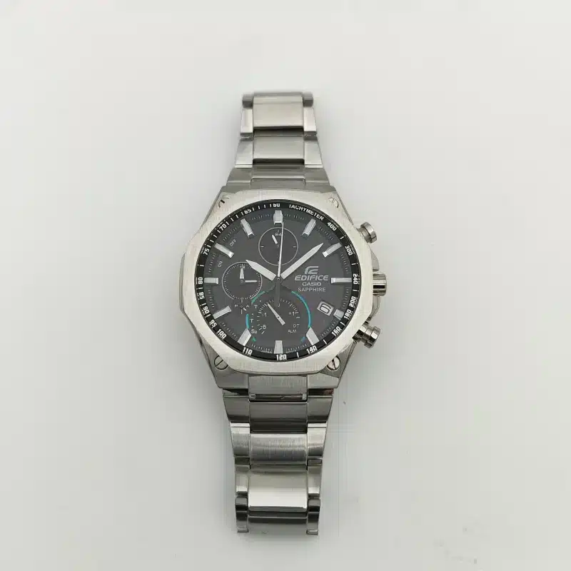ساعت کاسیو ادیفایس EQB-1100 مردانه نقره ای صفحه مشکی Casio-6672-G